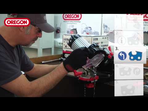 Oregon 511AX Chain Grinder Set-up and Grinding Instructions