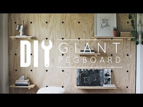 DIY Office Makeover Part 2: Pegboard Wall with Home Depot!