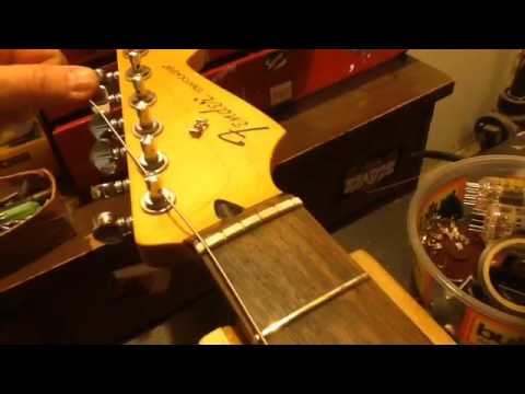 How to string grover locking tuners..