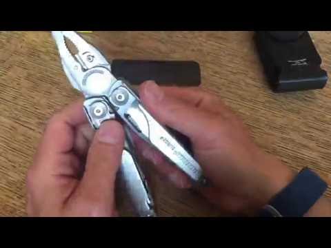 UK guy reviews Leatherman Surge + accesories with cameo from Swiss Champ!