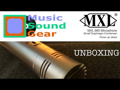 MXL 606 Unboxing Small Diaphragm Condenser Microphone. Close up views